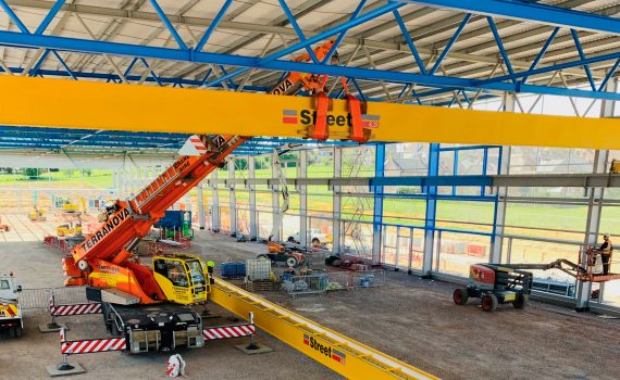 Demag AC45 with Runner in Ceiling